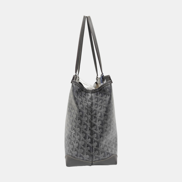 Coated Canvas Tote Bag Gray