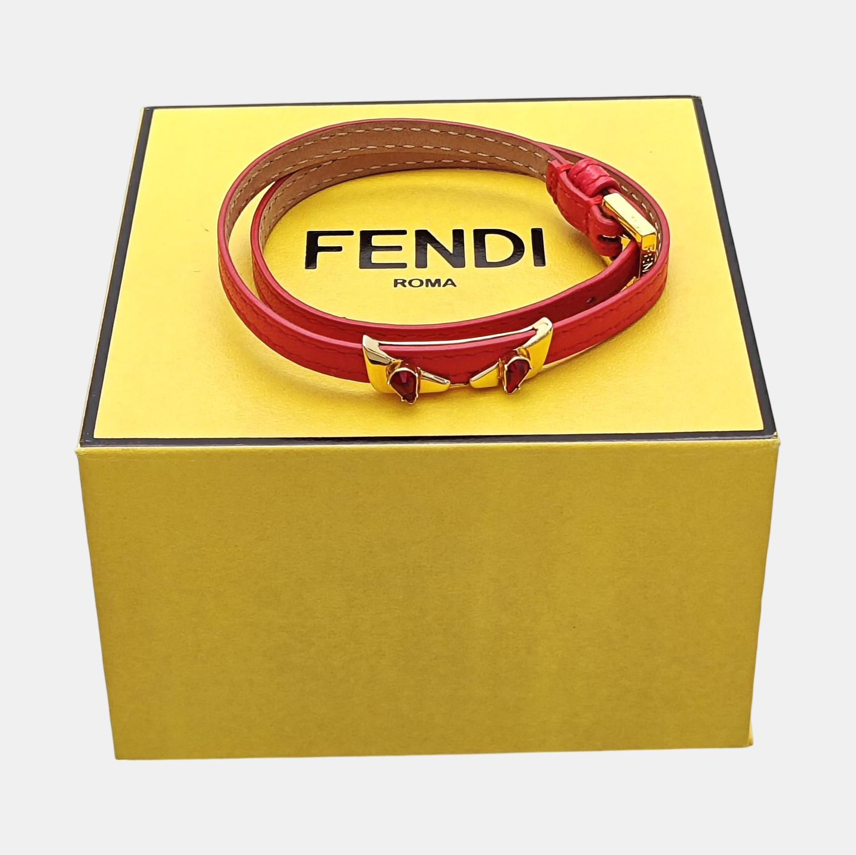 Leather Red Bangle