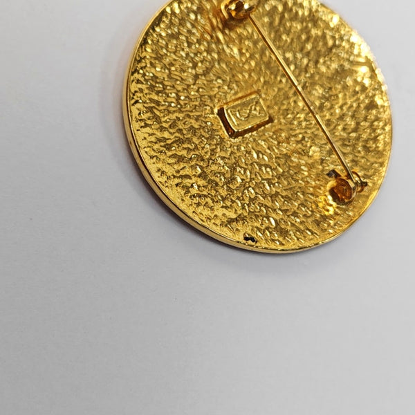 Metal Gold Brooch