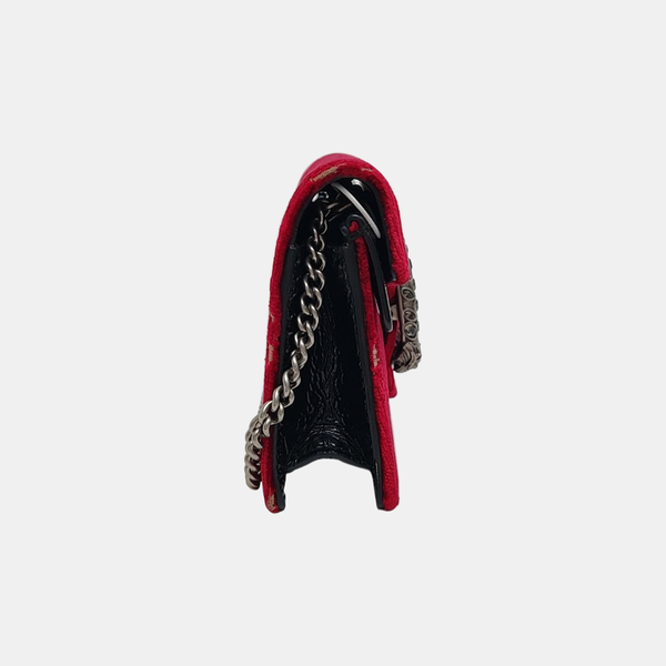 Dionysus Super Mini Monogram Velvet Red