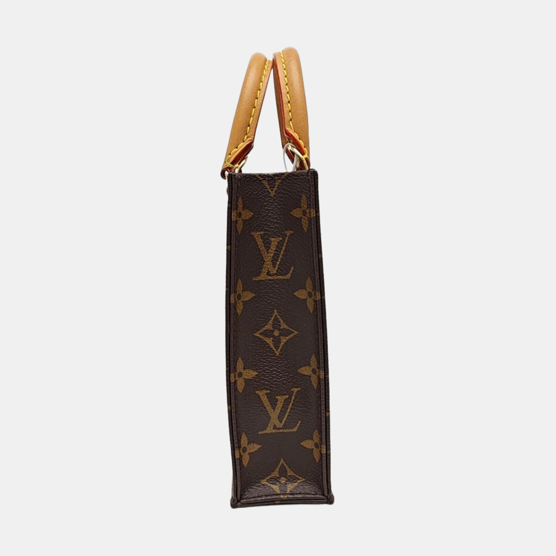 SAC PLAT Mini Monogram Coated Canvas Brown