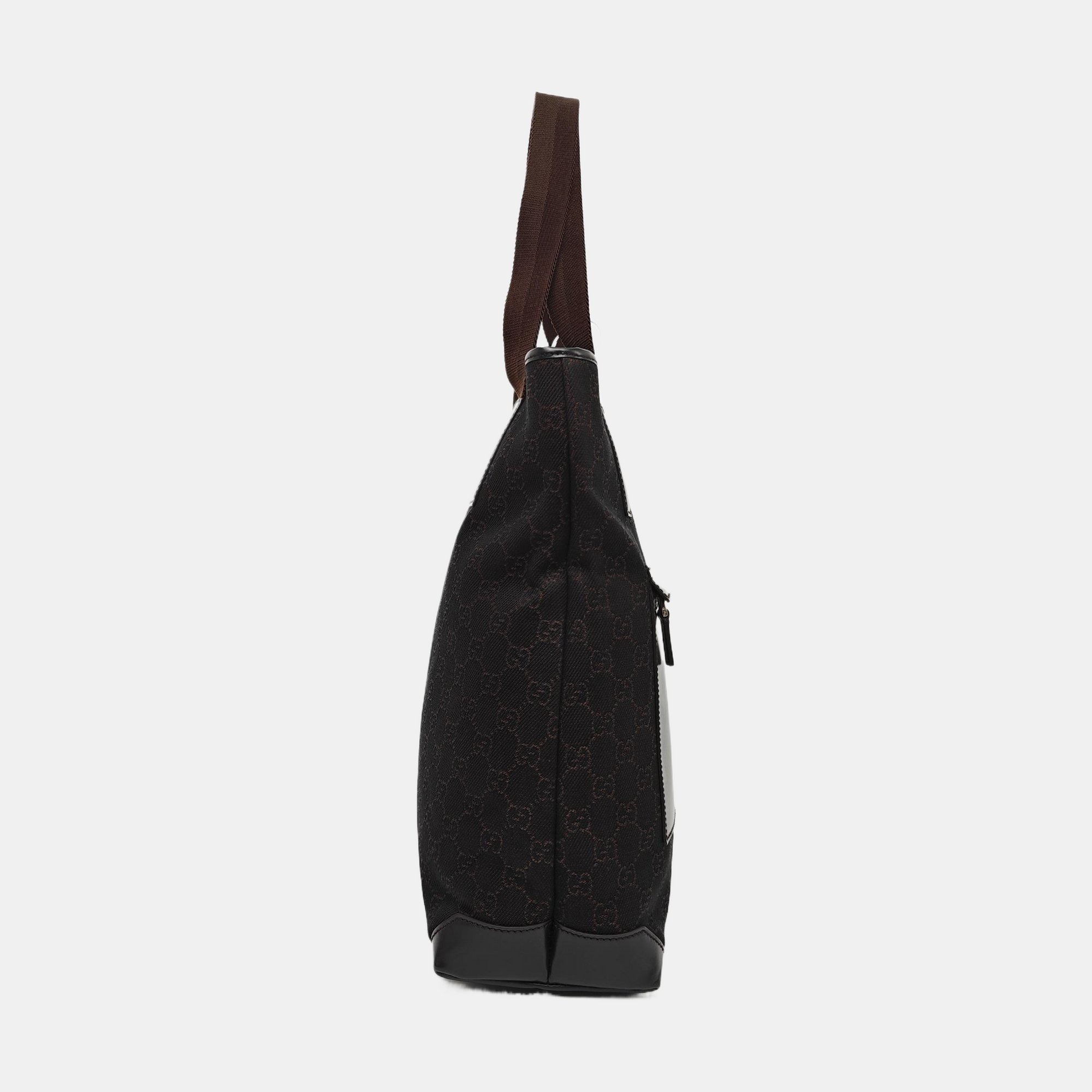 Monogram Canvas Tote Bag Brown