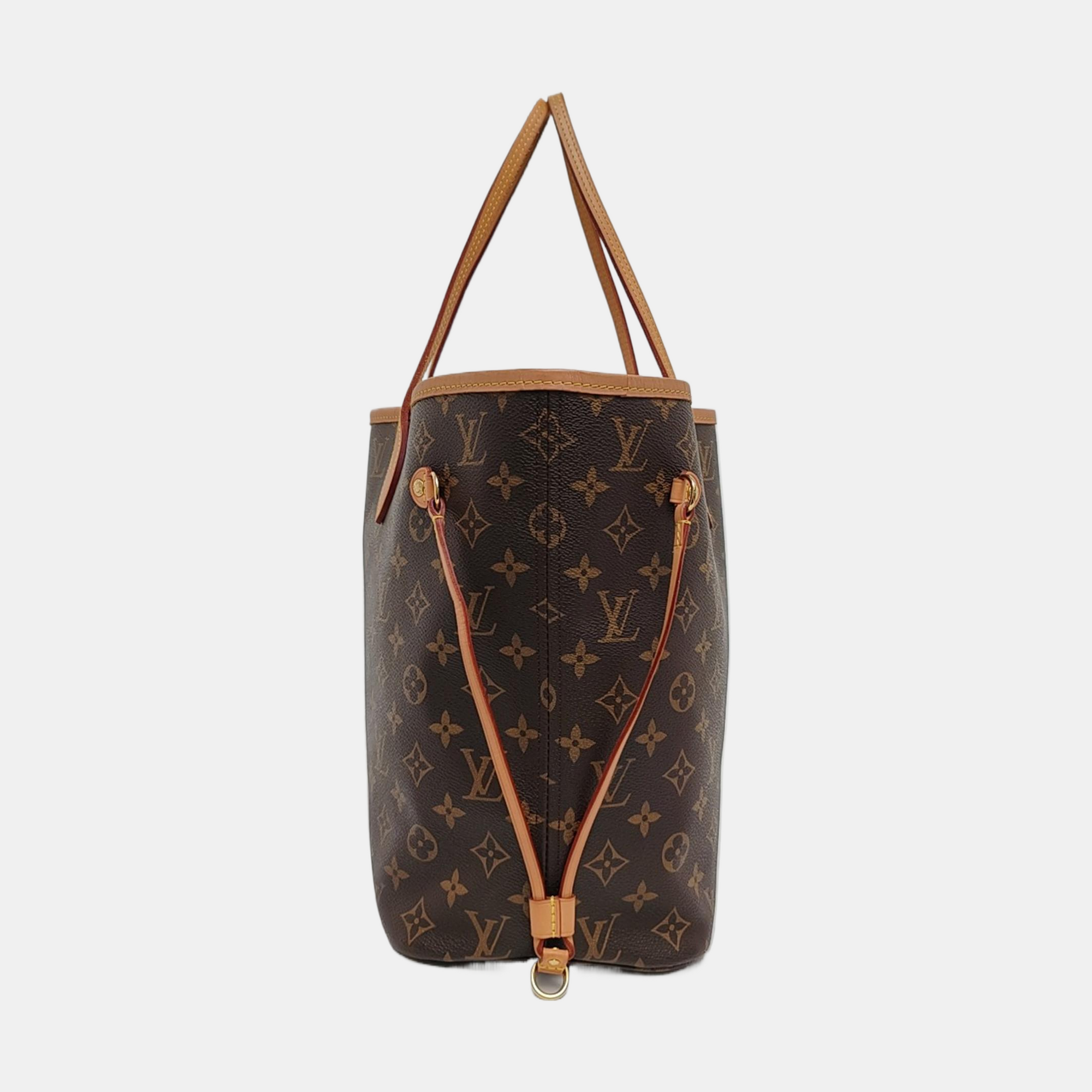 Authenticated pre-owned  NEVERFULL MM Monogram Coated Canvas Brown - Tote Bag at Looply