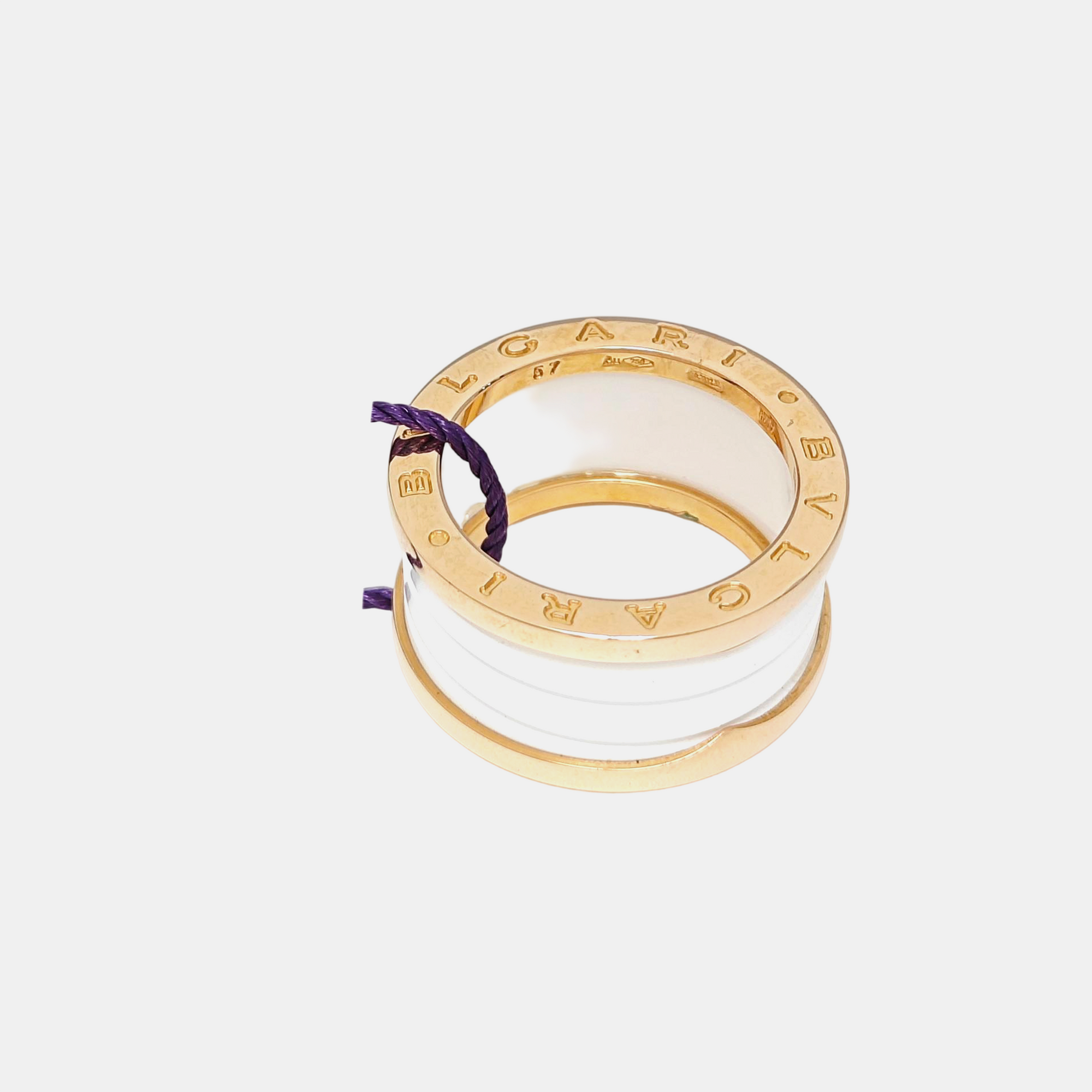 B.ZERO1 18k Rose Gold Ring EU 57