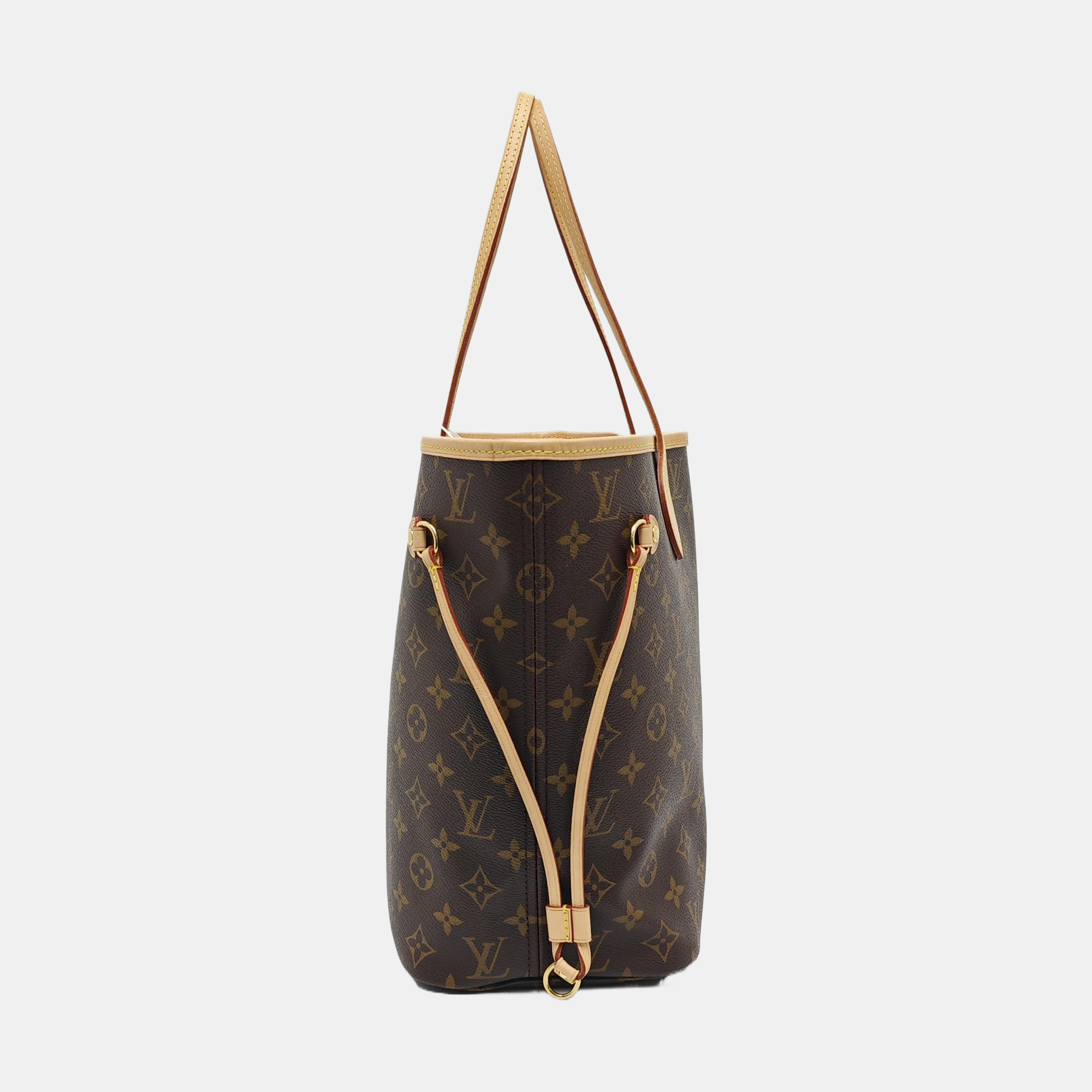 NEVERFULL MM Monogram Coated Canvas Brown