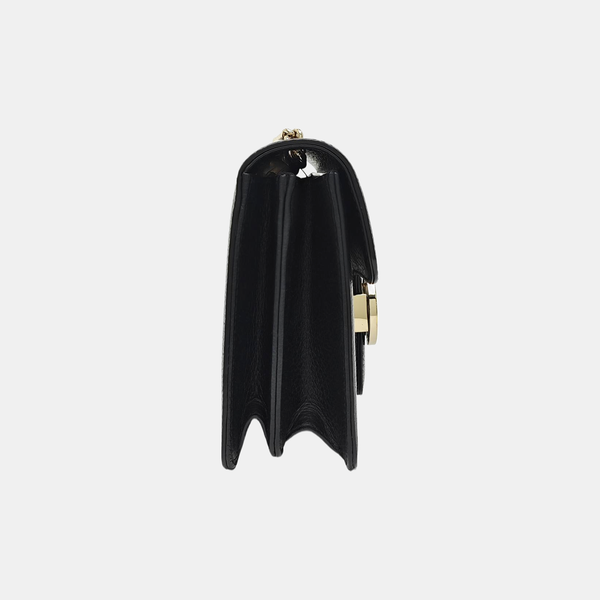 Interlocking G Small Calfskin Black