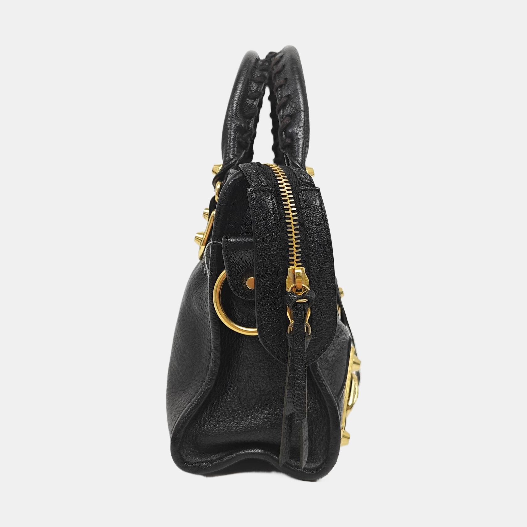 Classic Metallic Edge City Mini Lambskin Black