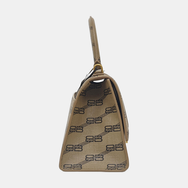 Hourglass S Coated Canvas Brown