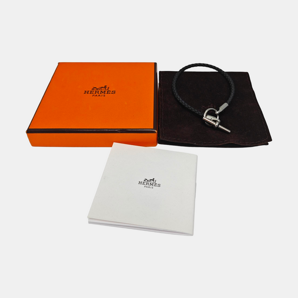 Glenan Palladium Plated Black Bracelet