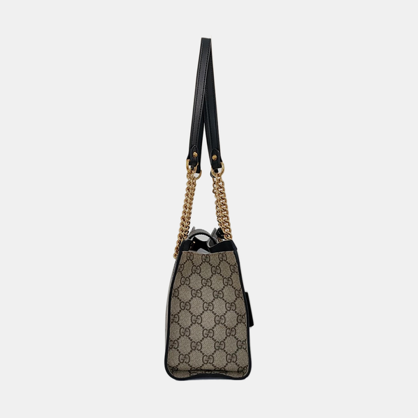 Padlock Small Monogram Coated Canvas Beige
