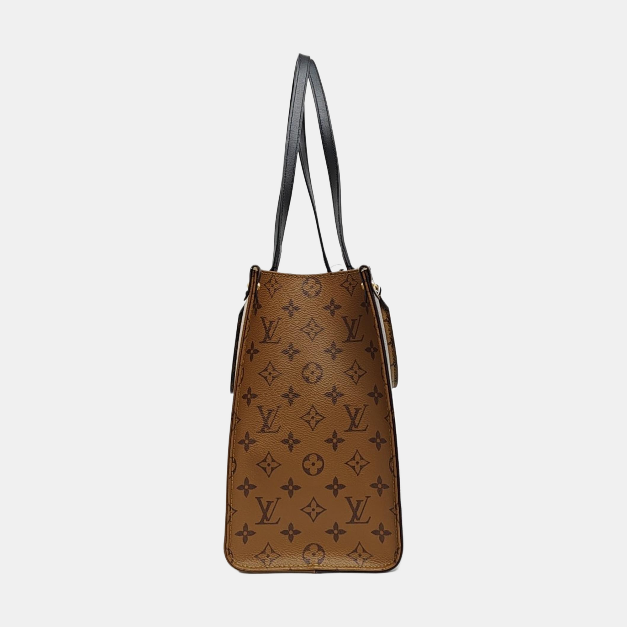 ONTHEGO MM Monogram Coated Canvas Brown