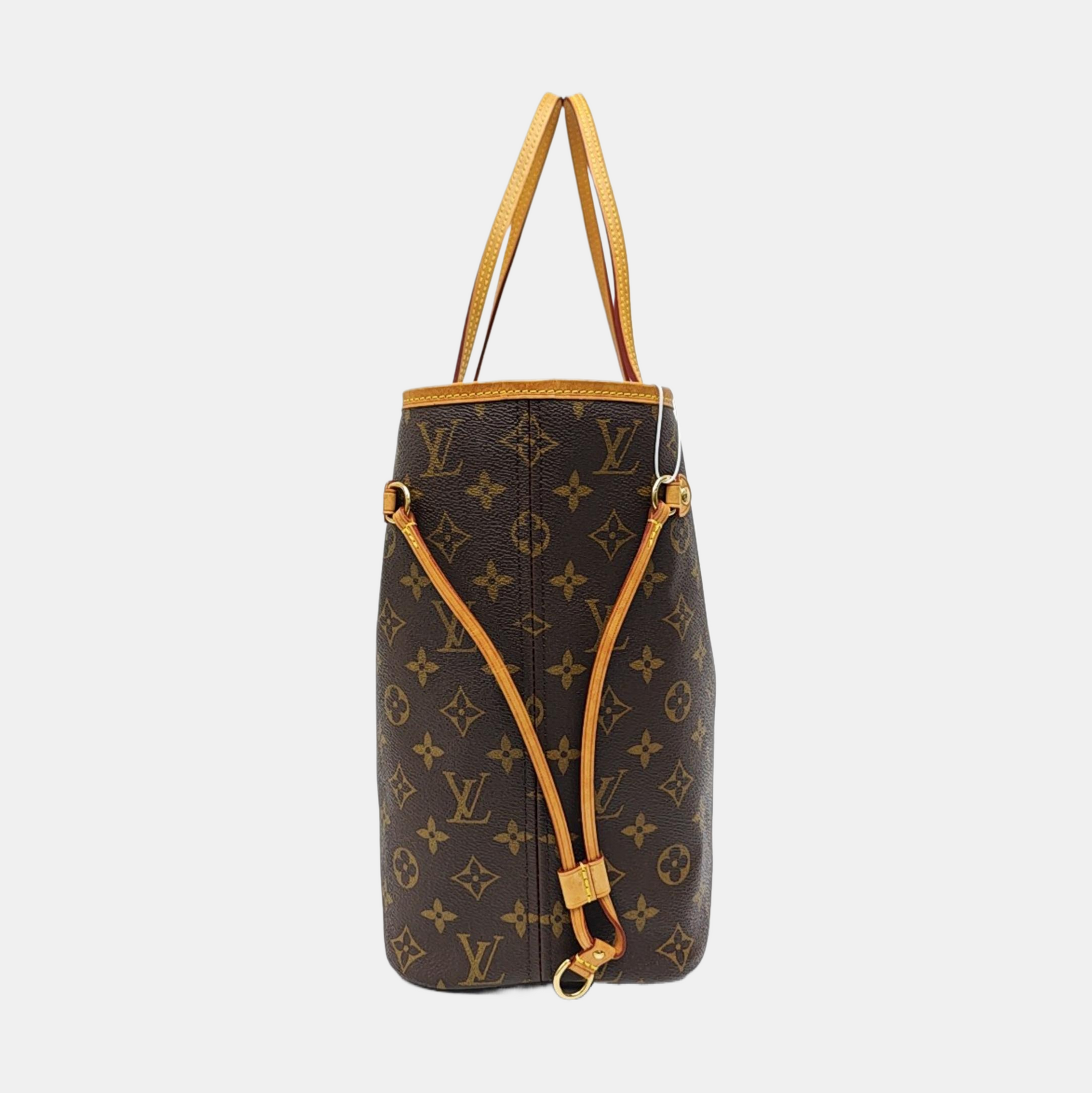 NEVERFULL MM Monogram Coated Canvas Brown