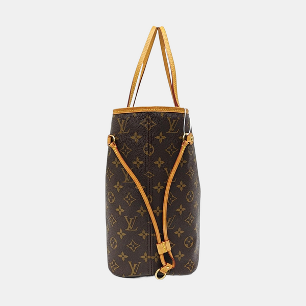 NEVERFULL MM Monogram Coated Canvas Brown