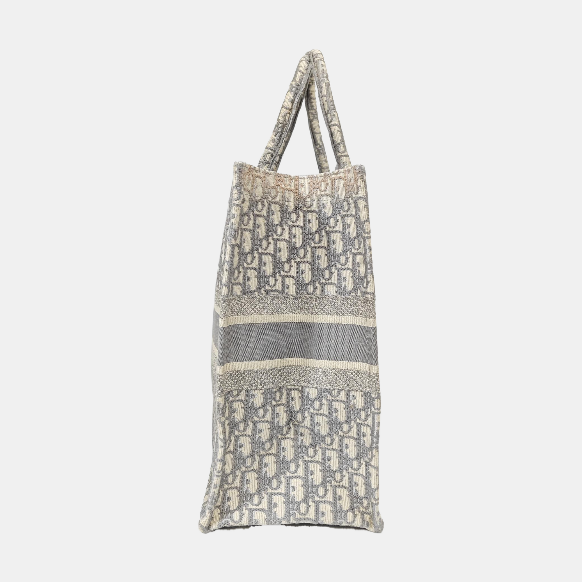 Book Tote Large Oblique Canvas Gray