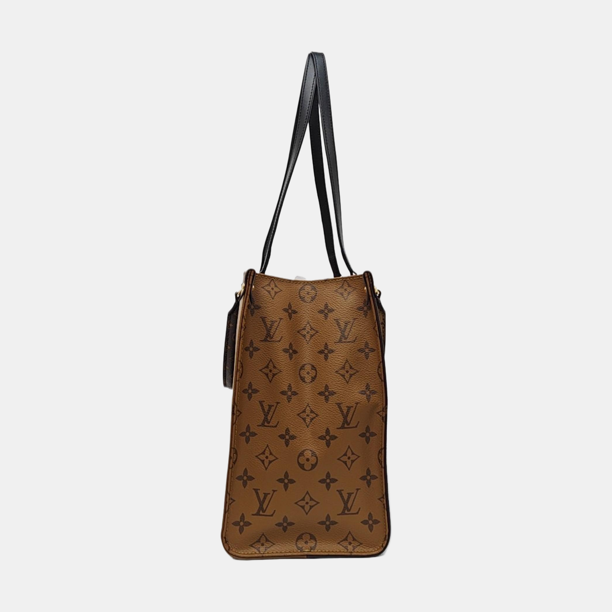 ONTHEGO MM Monogram Coated Canvas Brown