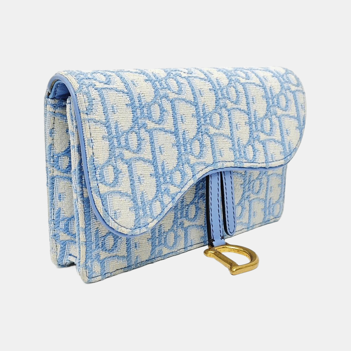 Saddle Mini Oblique Canvas Blue
