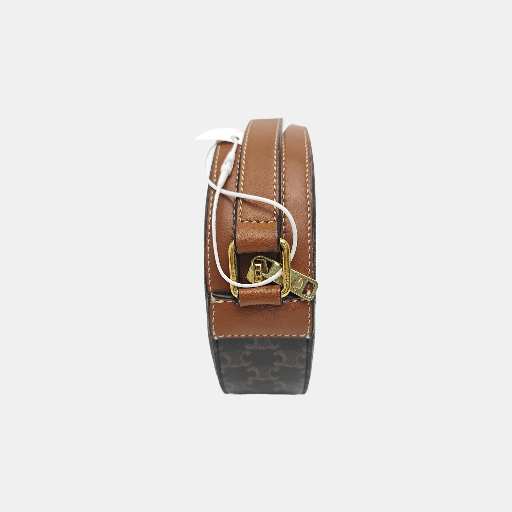 Coated Canvas Shoulder Bag Brown