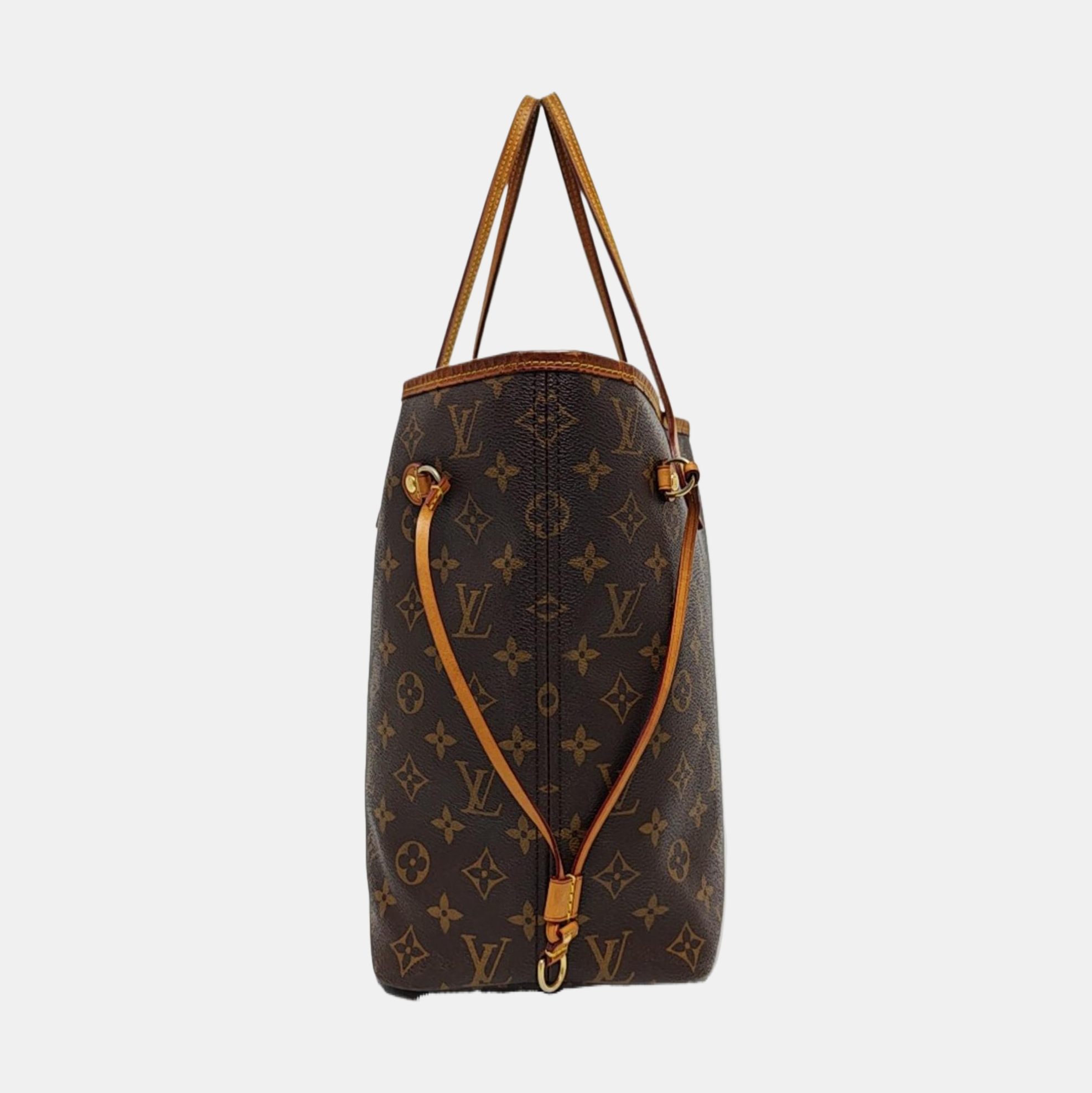 NEVERFULL Monogram Coated Canvas Brown