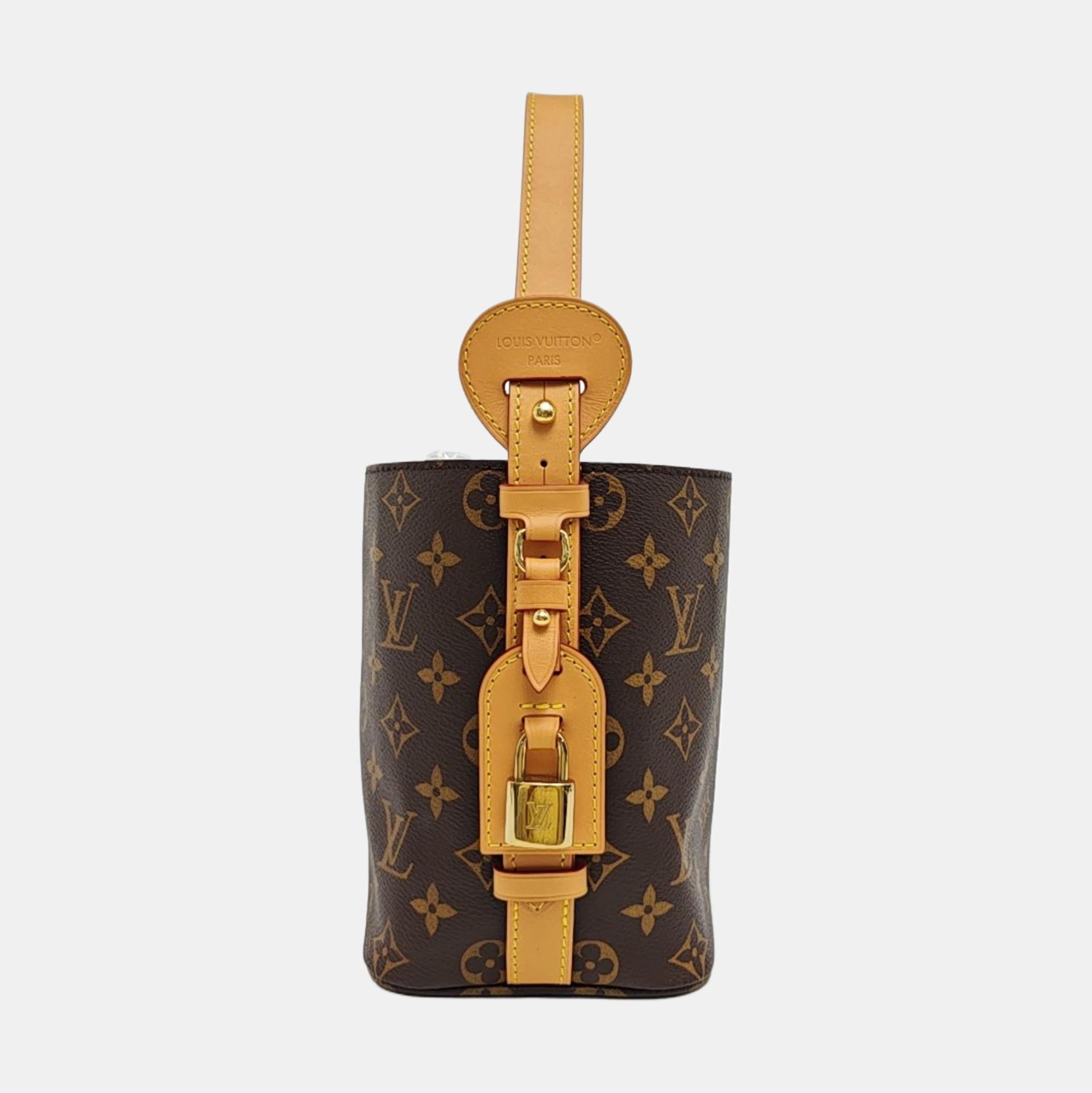 ALL IN BB Monogram Coated Canvas Brown