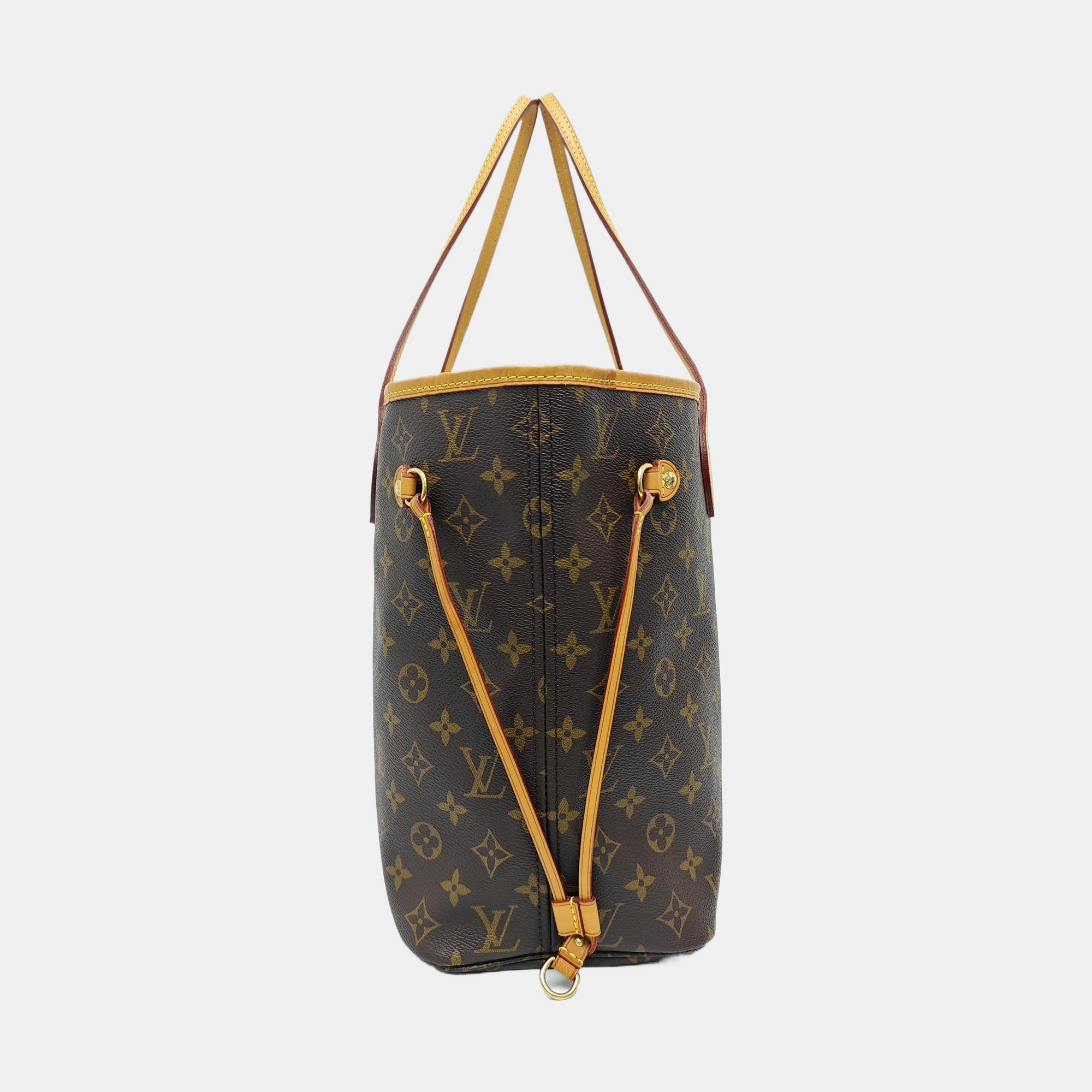 NEVERFULL MM Monogram Coated Canvas Brown