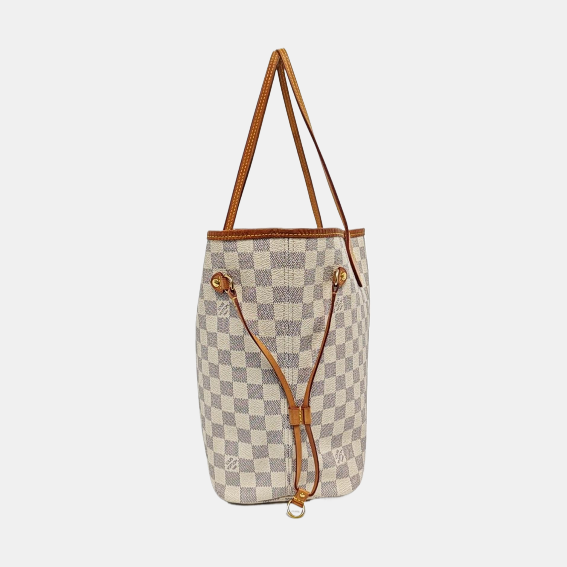 NEVERFULL MM Damier Azur Coated Canvas White