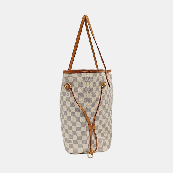 NEVERFULL MM Damier Azur Coated Canvas White