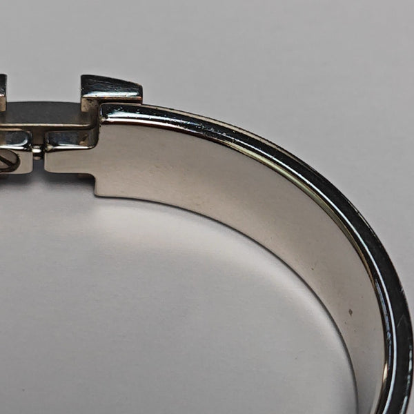 Clic H Metal Silver Bangle