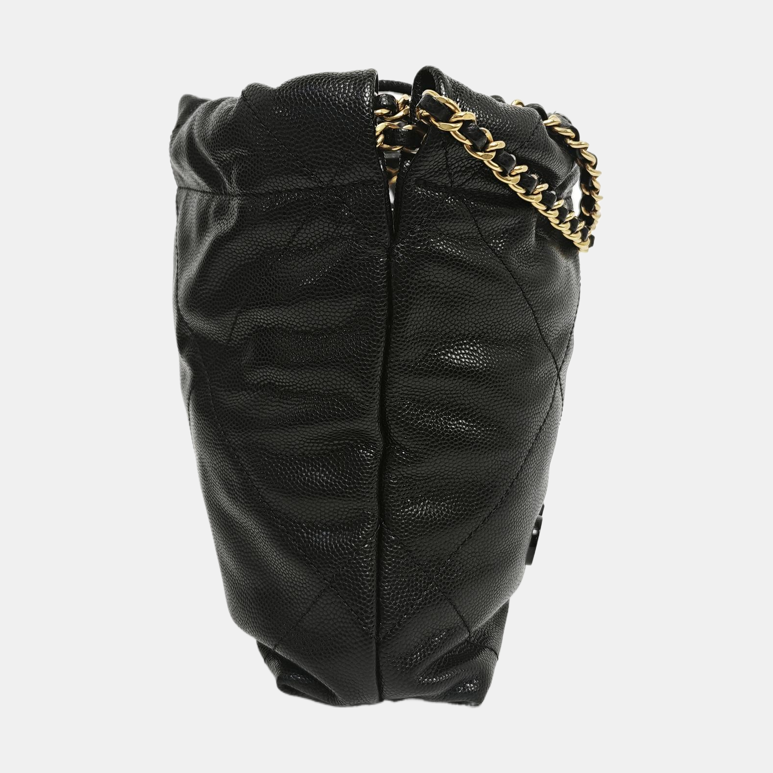 CHANEL 22 Mini Quilted Grained Calfskin Black