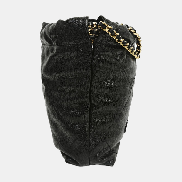 CHANEL 22 Mini Quilted Grained Calfskin Black