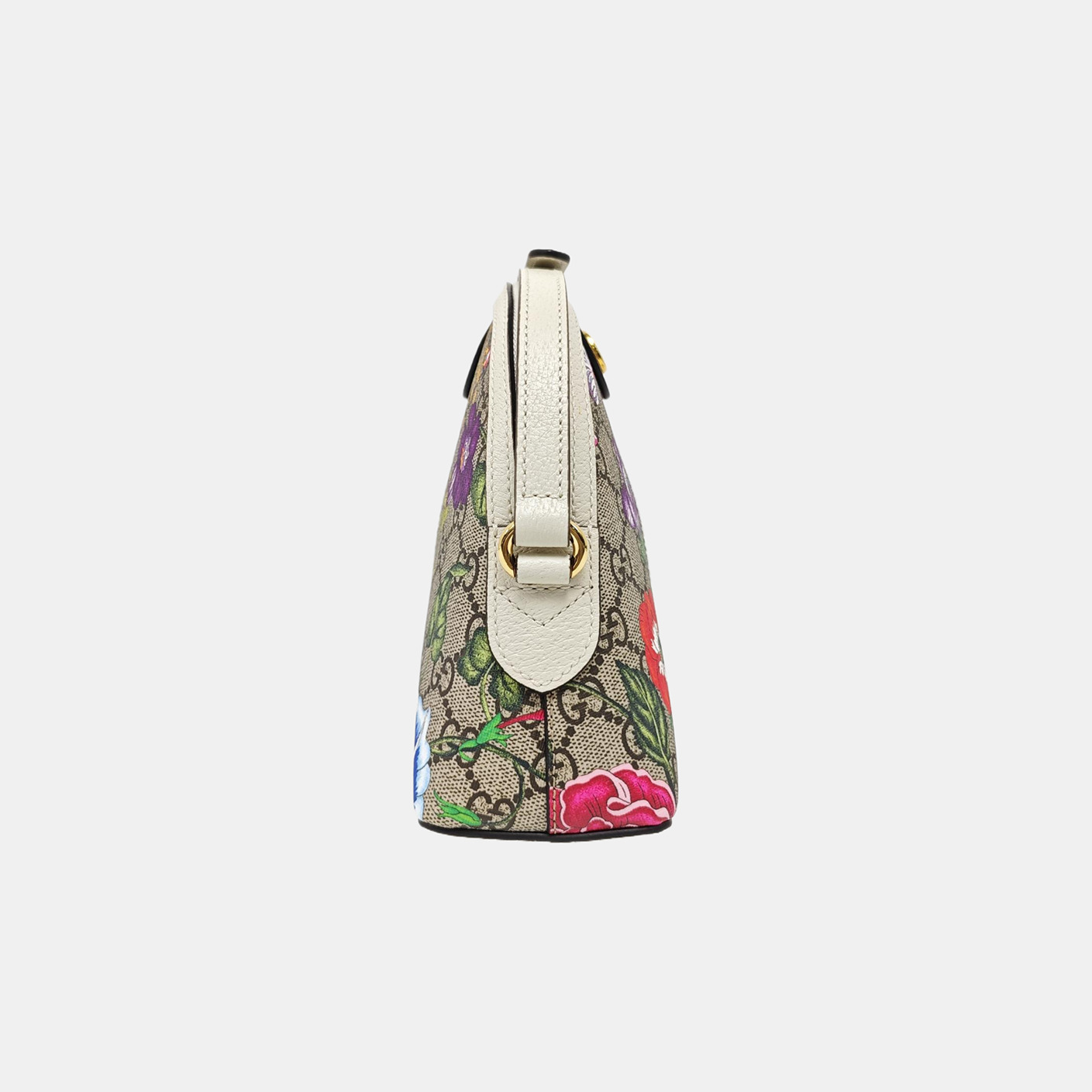 Ophidia Small Monogram Coated Canvas Beige