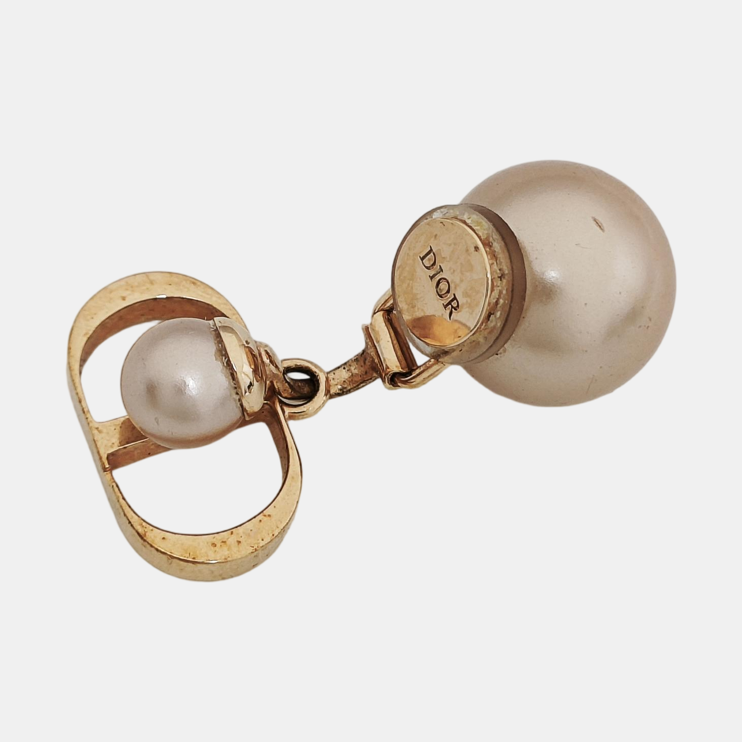 Petit CD Resin Gold Clip On Earrings