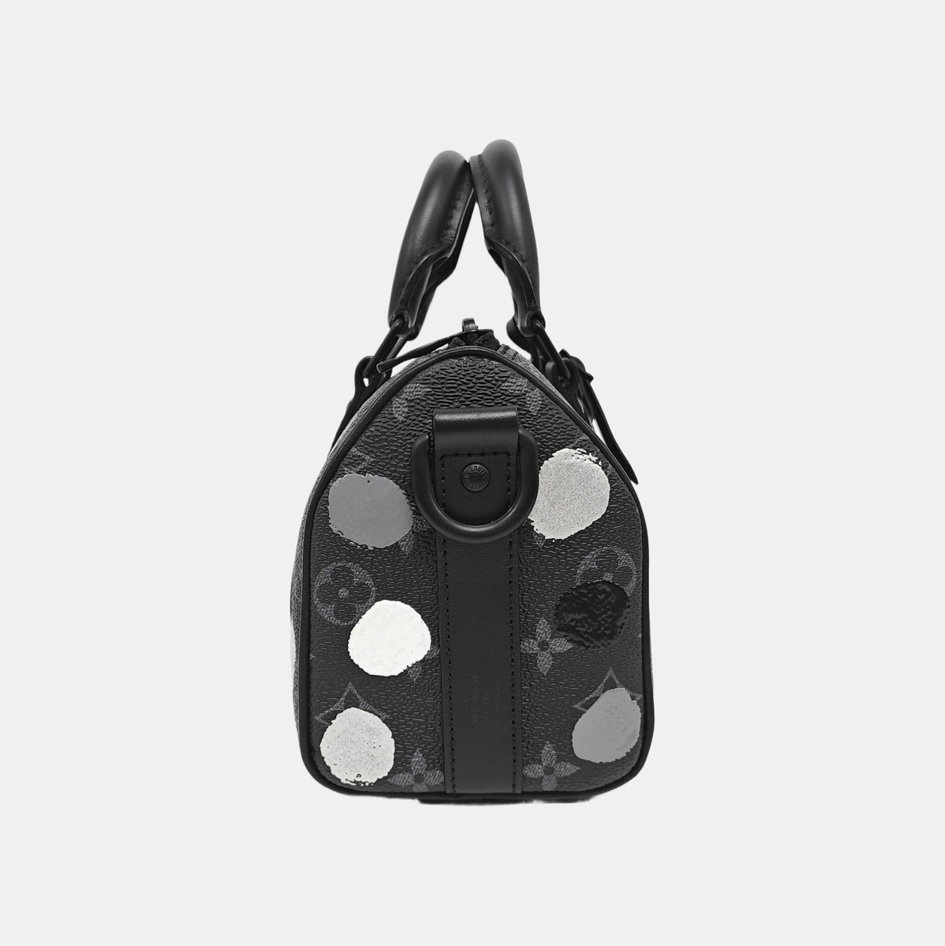 KEEPALL Monogram Coated Canvas Black