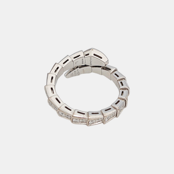 SERPENTI 18k White Gold Silver Ring EU 53