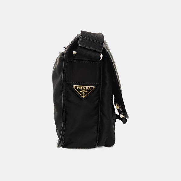 Nylon Shoulder Bag Black