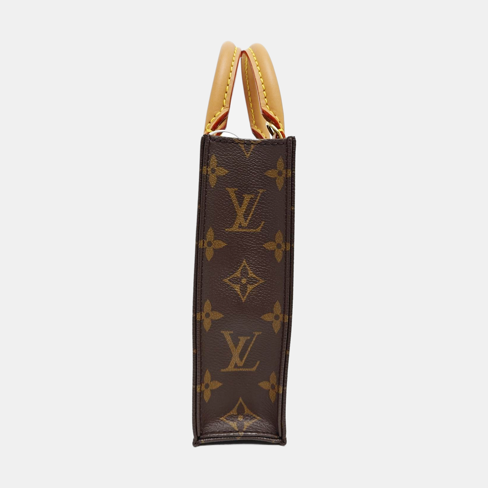 SAC PLAT Mini Monogram Coated Canvas Brown