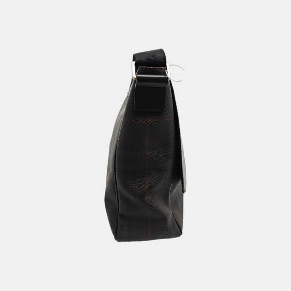 Coated Canvas Shoulder Bag Brown