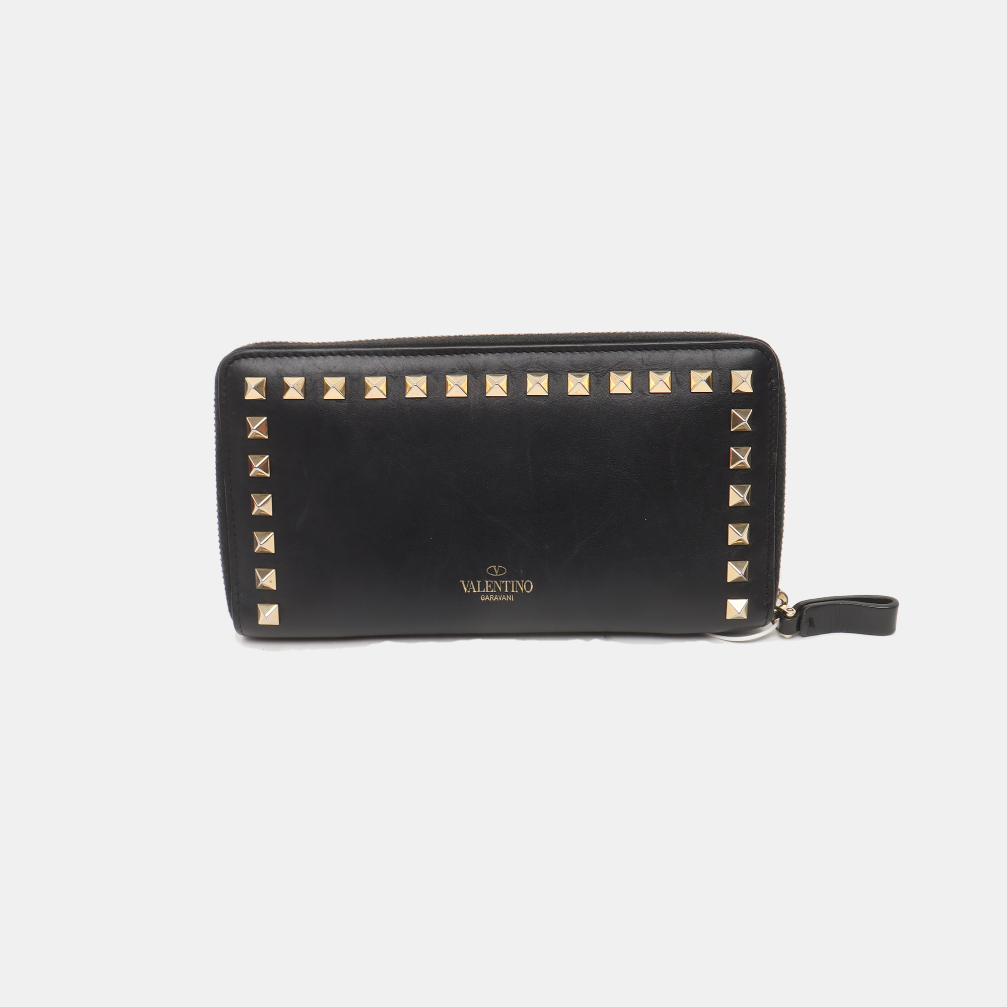 Cartera Rockstud de piel de ternera negra