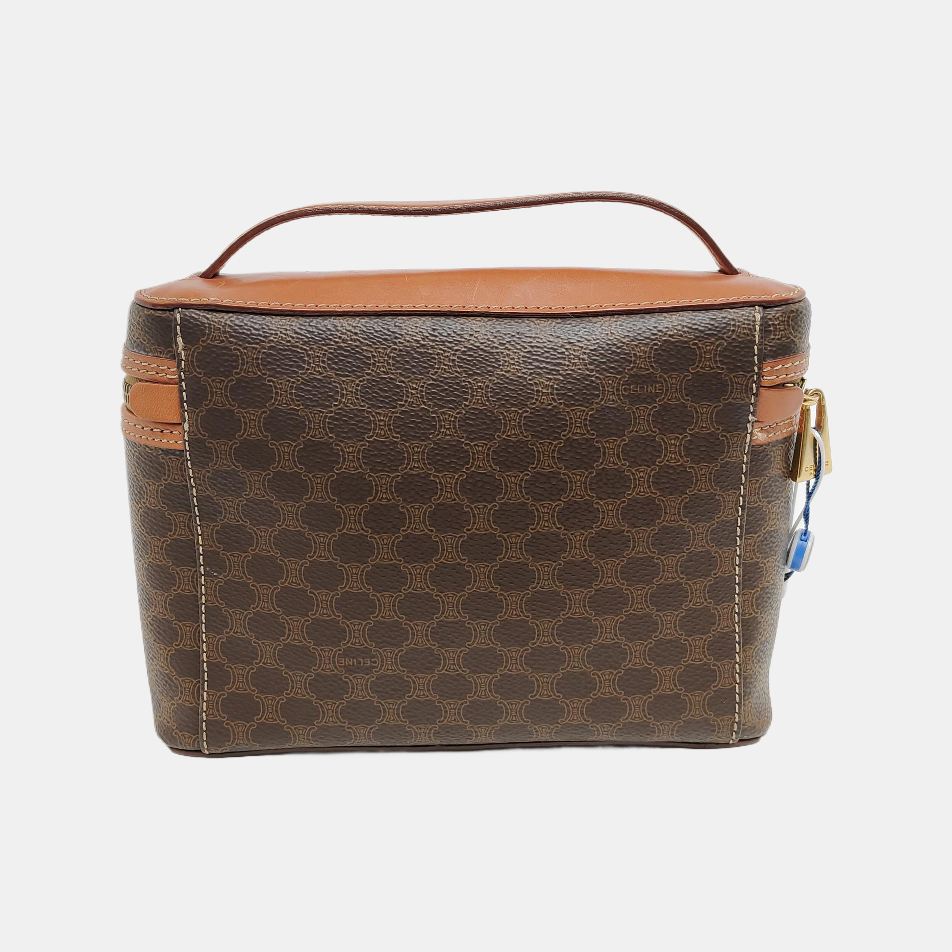 MACADAM TOP HANDLE COSMETIC BAGS Coated Canvas Brown