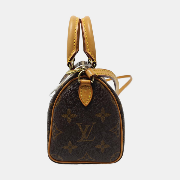 SPEEDY Nano Monogram Coated Canvas Brown