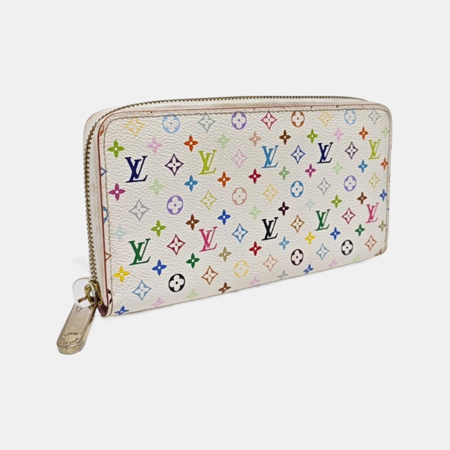 LV × TM ZIPPY Monogram Coated Canvas White Wallet