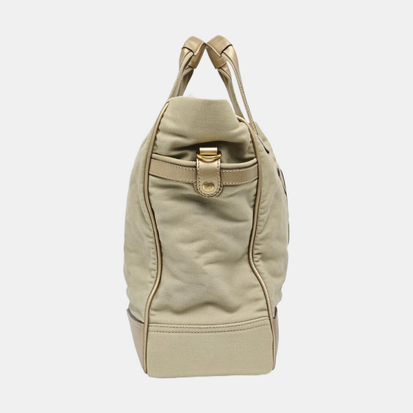 Canvas Top Handle Bag Beige