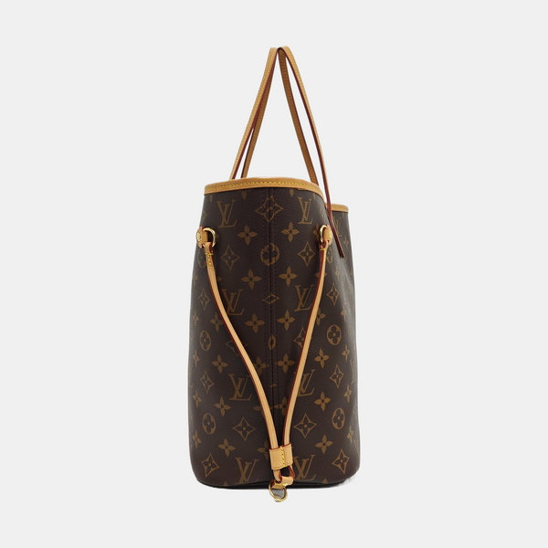 NEVERFULL MM Monogram Coated Canvas Brown
