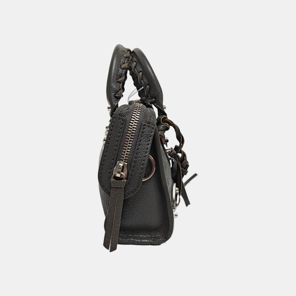 Classic Metallic Edge City Calfskin Gray