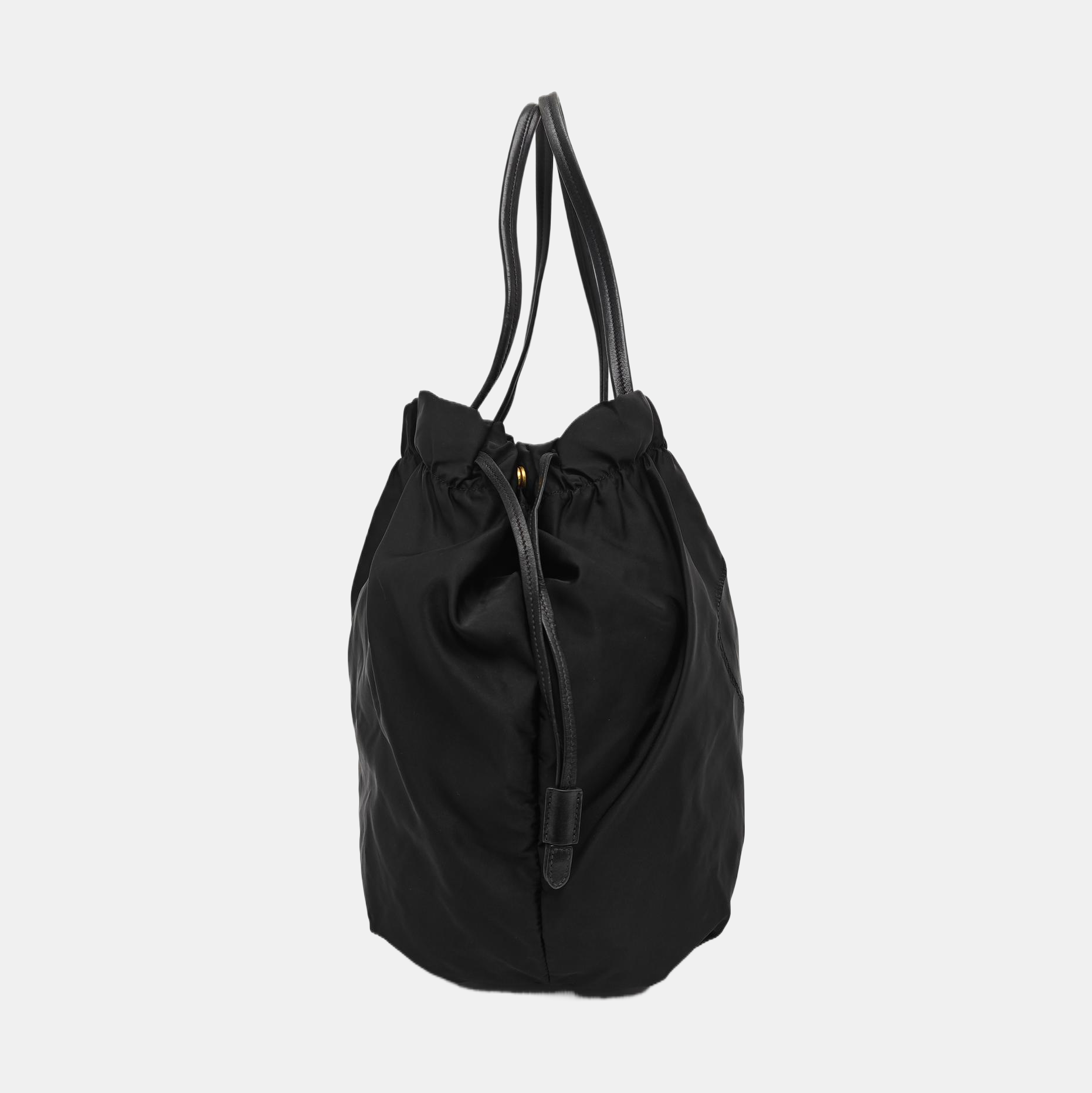 Nylon Top Handle Bag Black