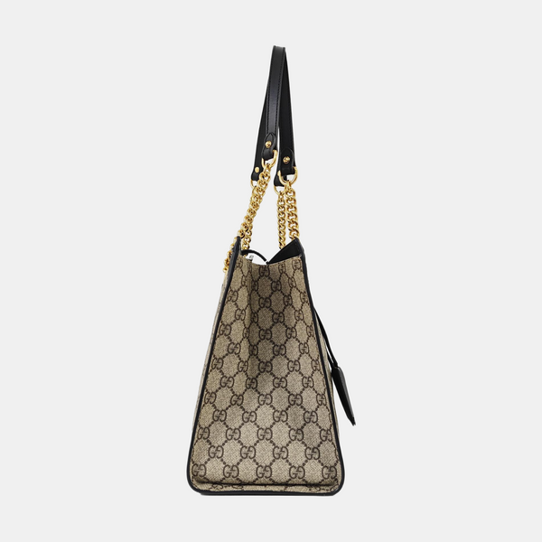 Padlock Medium Monogram Coated Canvas Beige