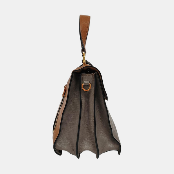 Calfskin Shoulder Bag Gray