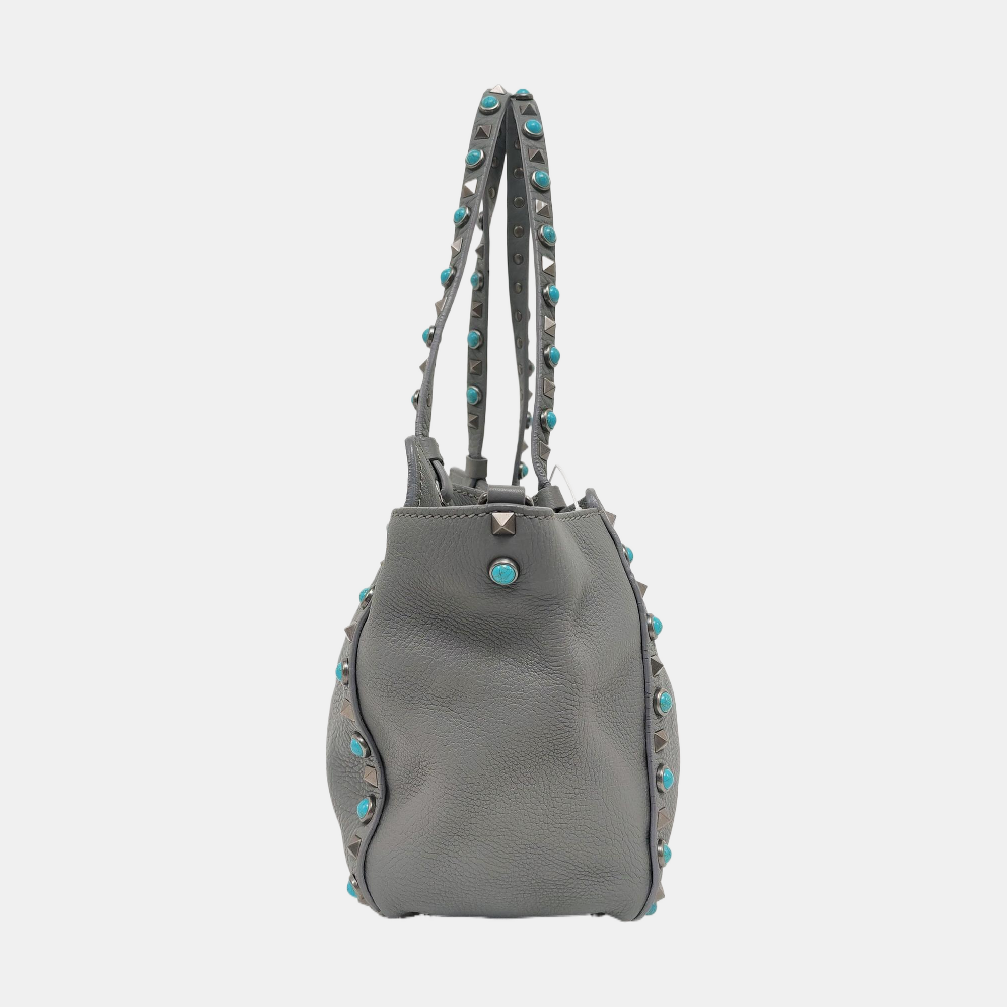 Rockstud Calfskin Blue