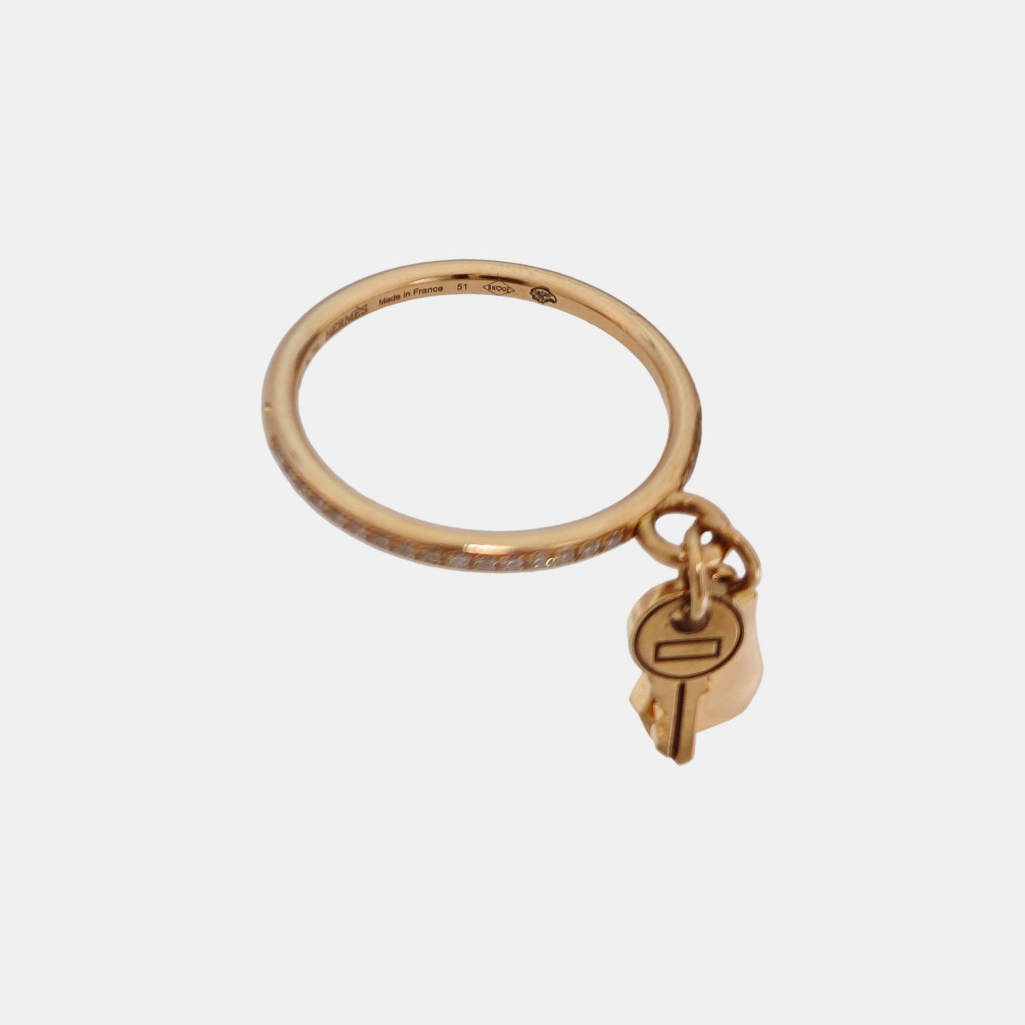 Kelly Clochette 18k Gold Rose Gold Ring EU 51