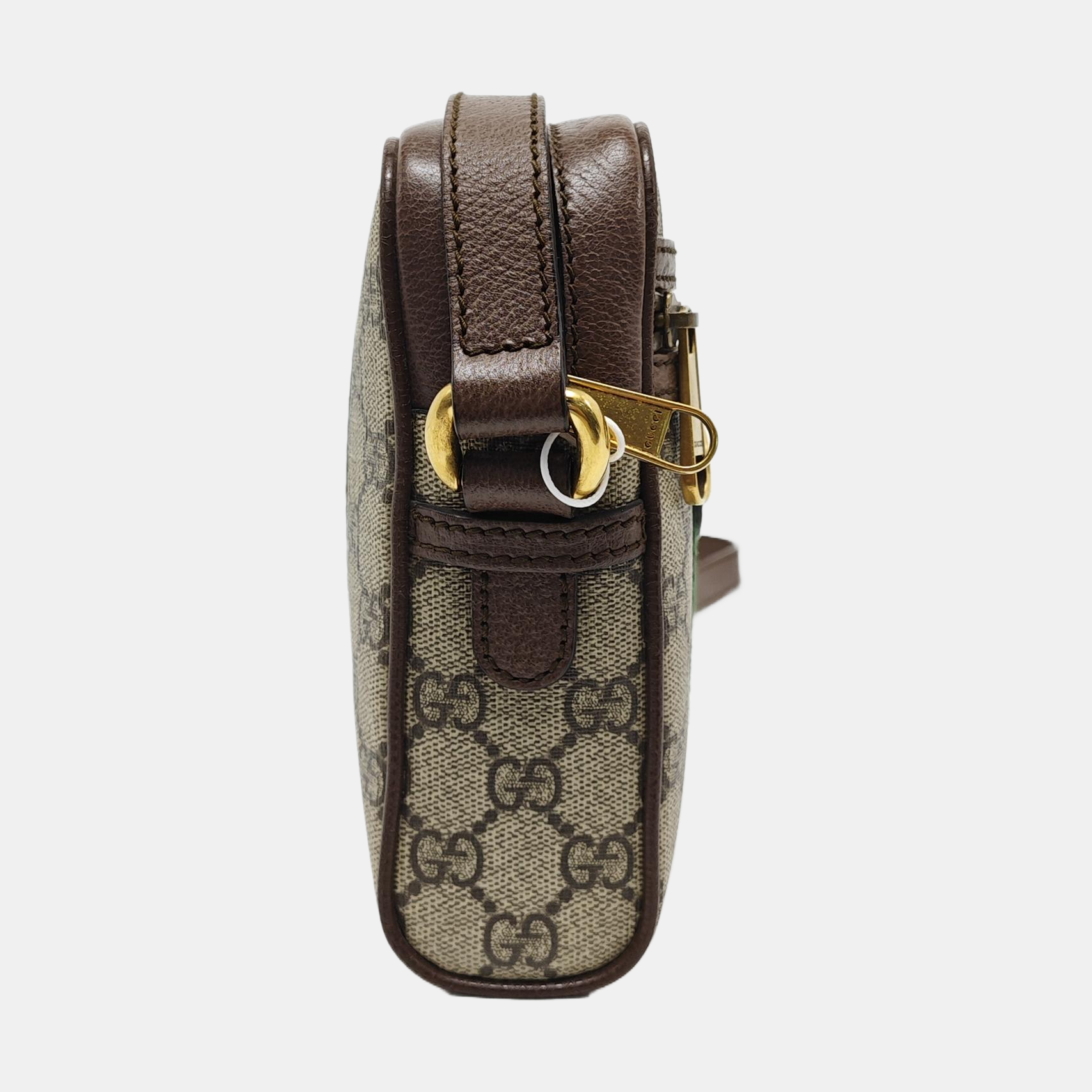 Ophidia Small Monogram Coated Canvas Beige