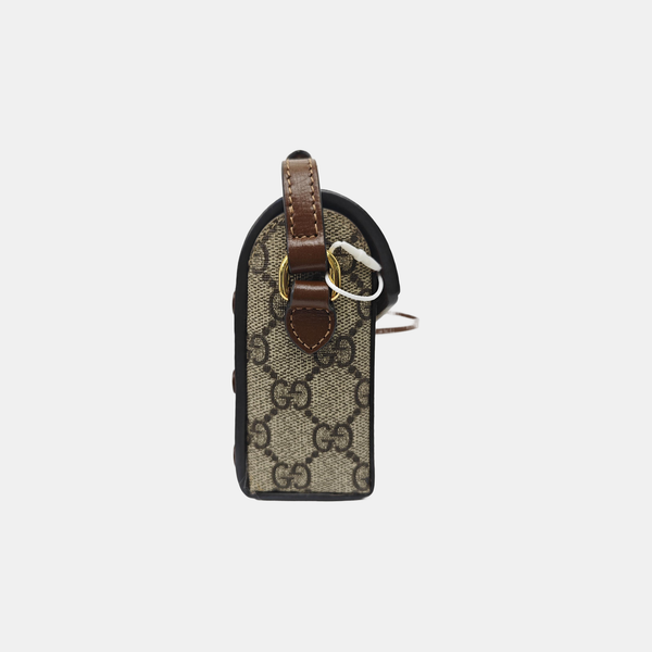 Horsebit 1955 Mini Monogram Coated Canvas Beige